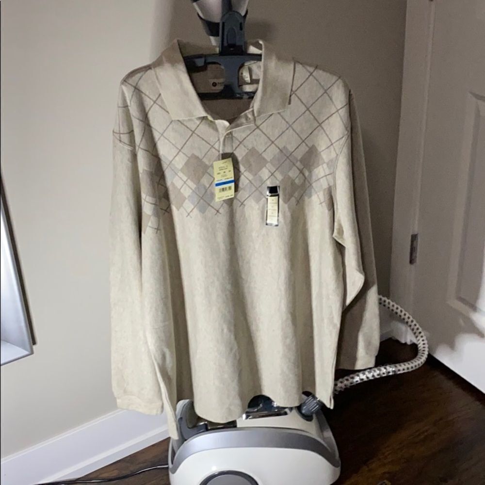 Haggar‎ clothing long sleeve polo golf sweater shirt size XL NWT